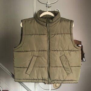 Derek Heart Olive Puffer Vest
